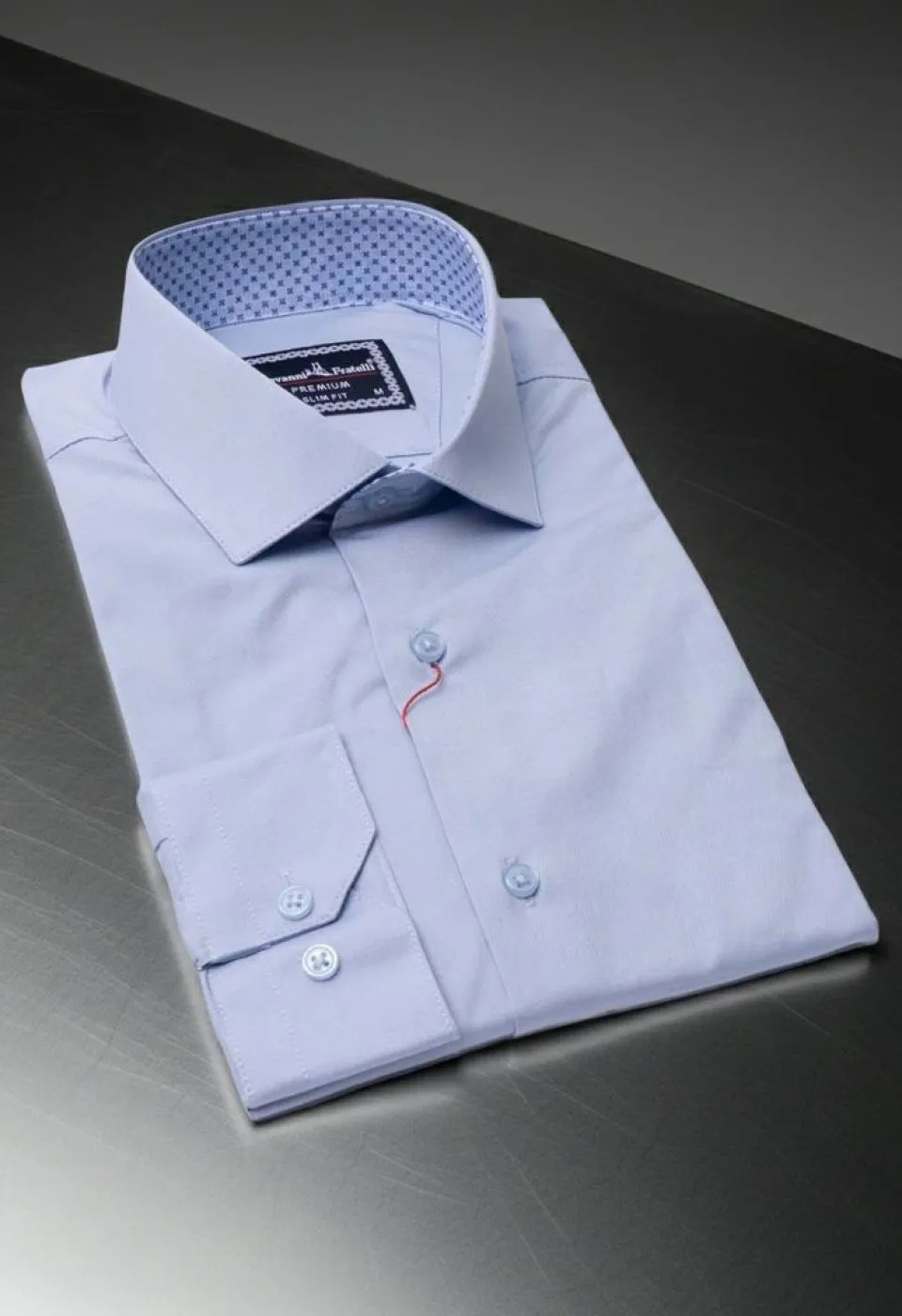 Slim Fit Uzun Kol Düz Renk Saten Erkek Gömlek 3GMK331244004