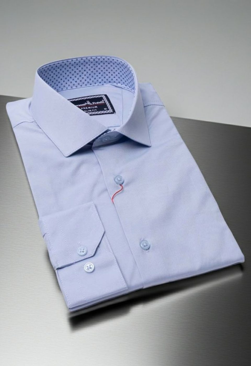 Slim Fit Uzun Kol Düz Renk Saten Erkek Gömlek 3GMK331244004 - Giovanni Fratelli