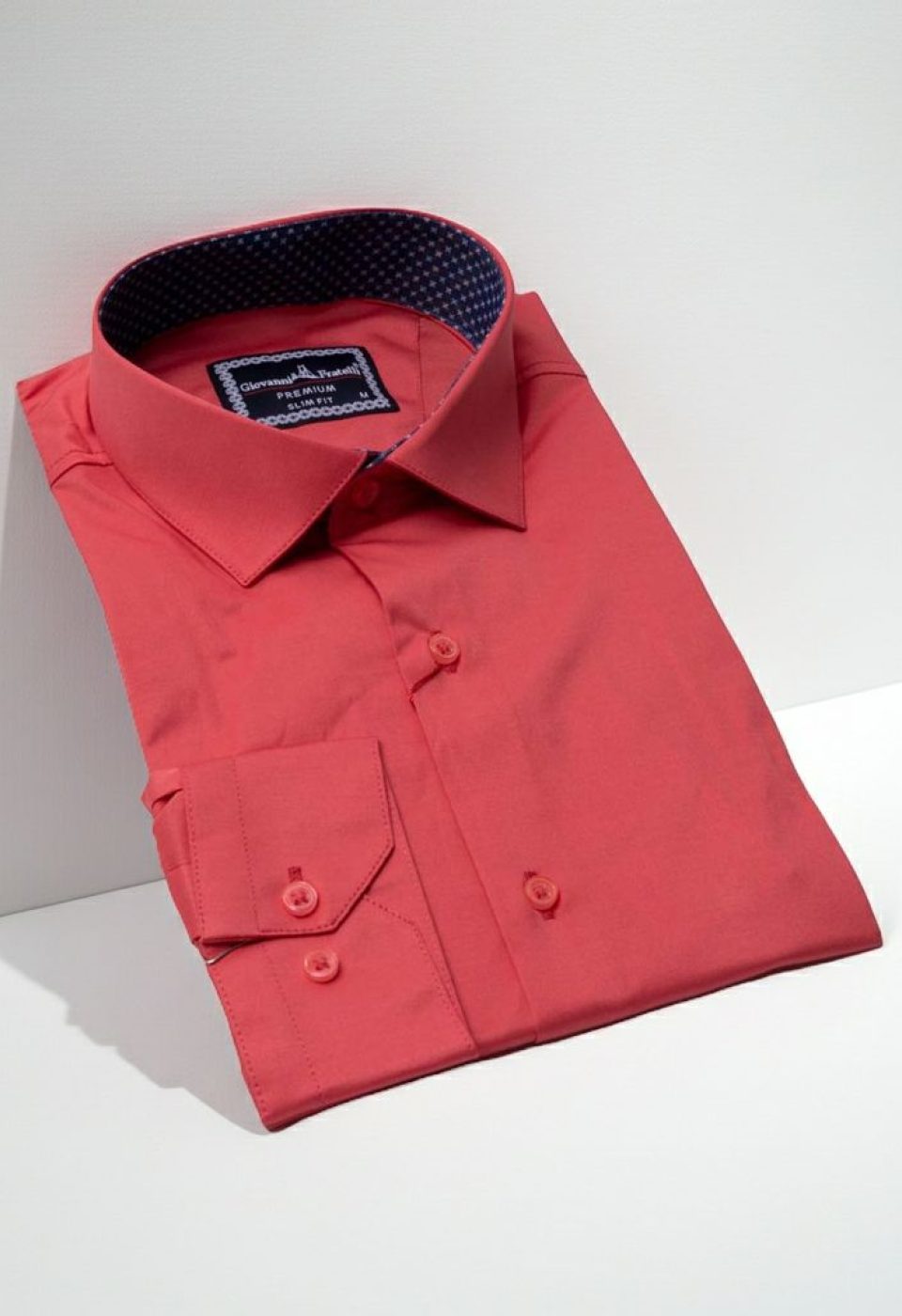 Slim Fit Uzun Kol Düz Renk Saten Erkek Gömlek 3GMK331244006