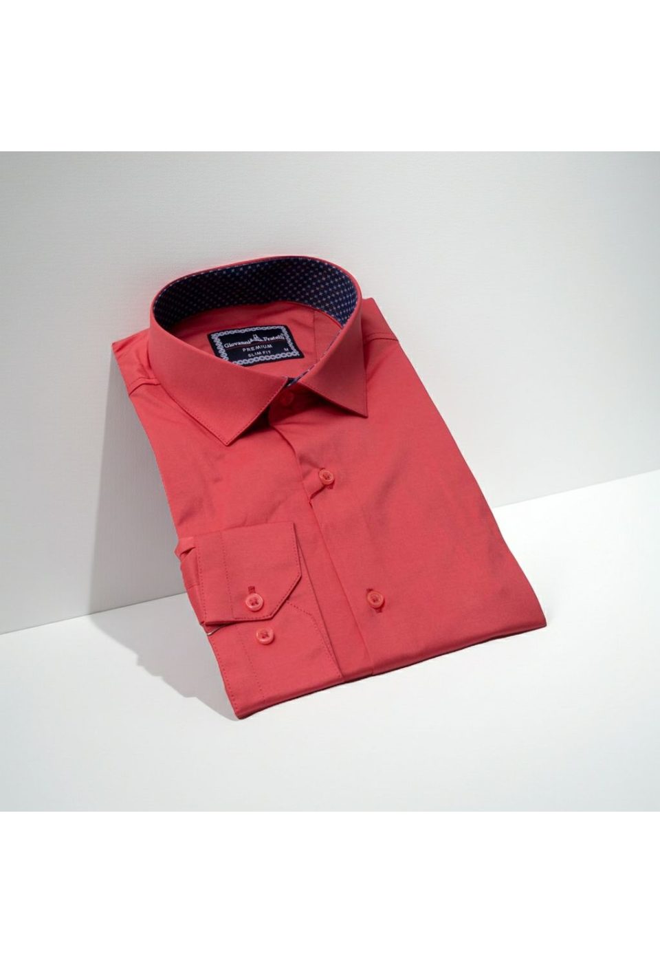 Slim Fit Uzun Kol Düz Renk Saten Erkek Gömlek 3GMK331244006 - Giovanni Fratelli