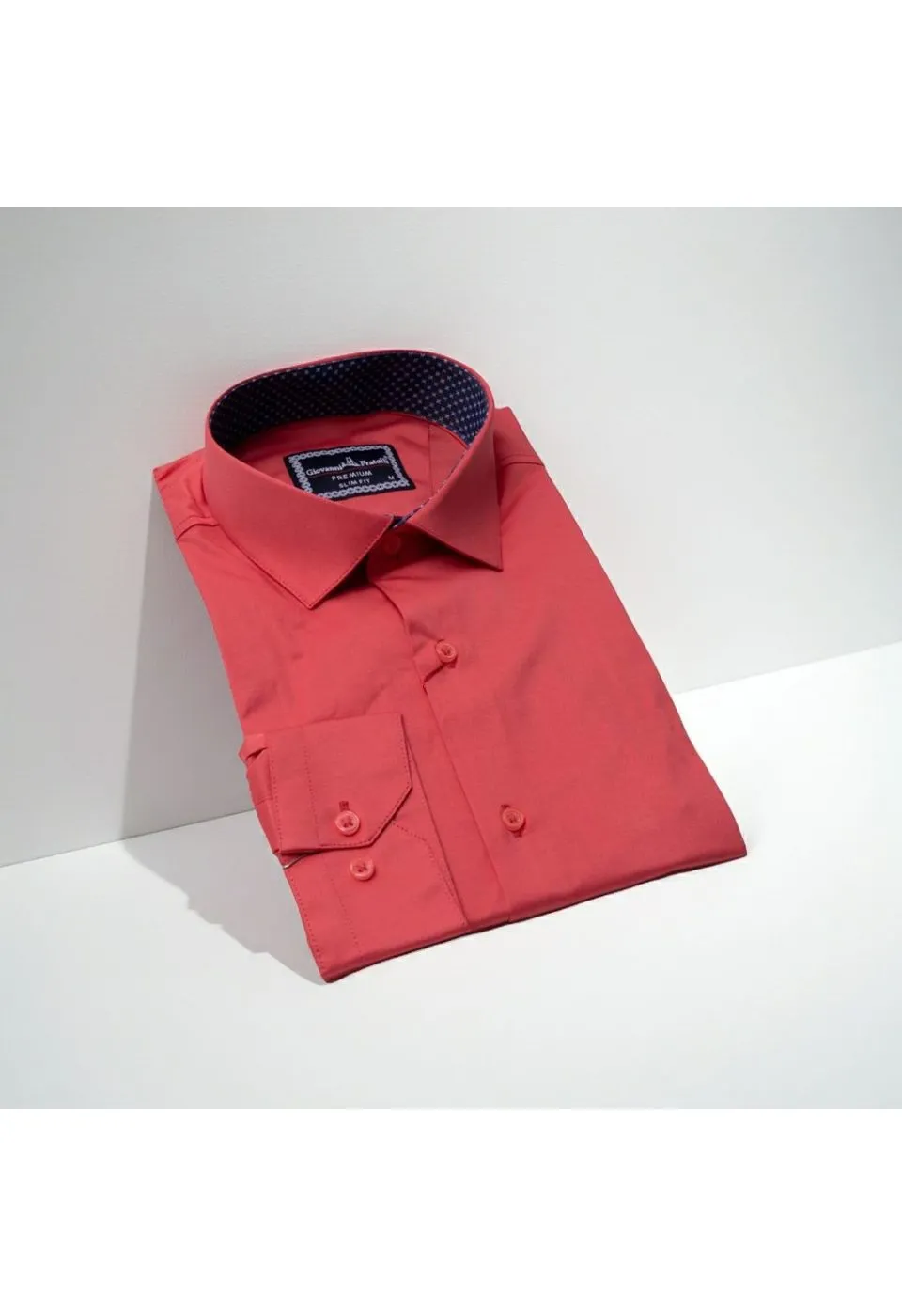 Slim Fit Uzun Kol Düz Renk Saten Erkek Gömlek 3GMK331244006 - Giovanni Fratelli