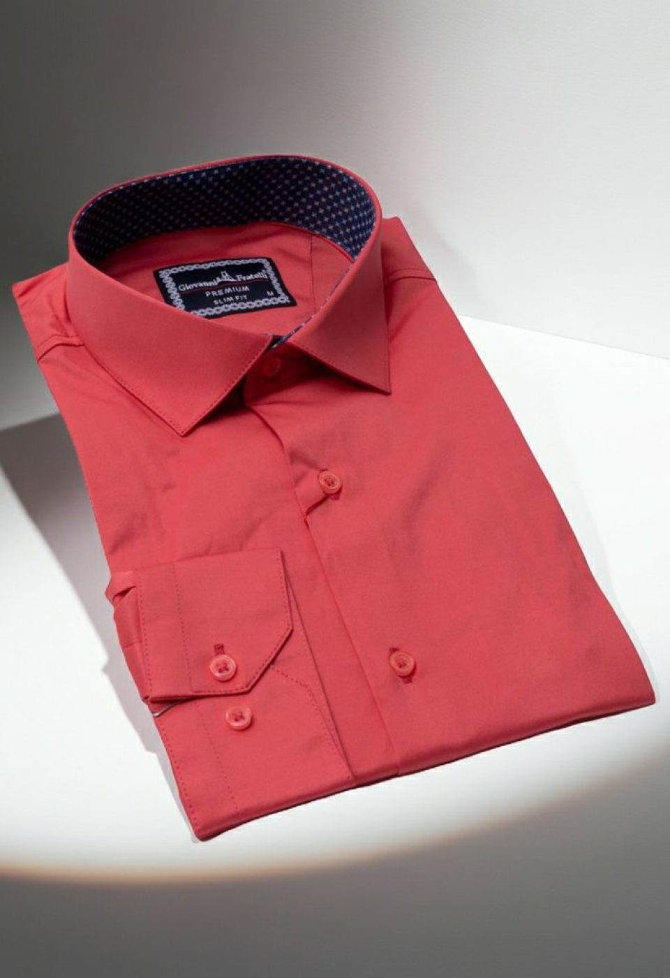 Slim Fit Uzun Kol Düz Renk Saten Erkek Gömlek 3GMK331244006 - Giovanni Fratelli