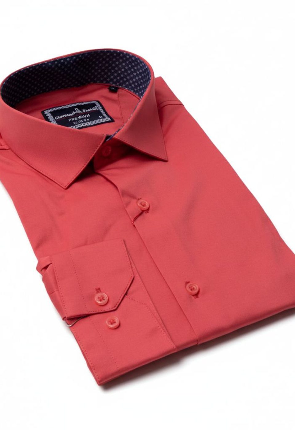 Slim Fit Uzun Kol Düz Renk Saten Erkek Gömlek 3GMK331244006