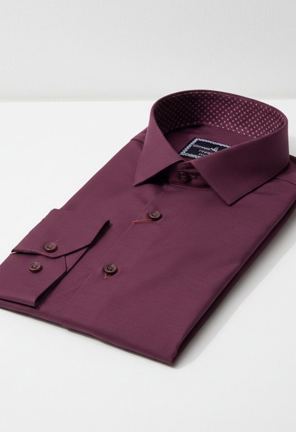 Slim Fit Uzun Kol Düz Renk Saten Erkek Gömlek 3GMK331244007