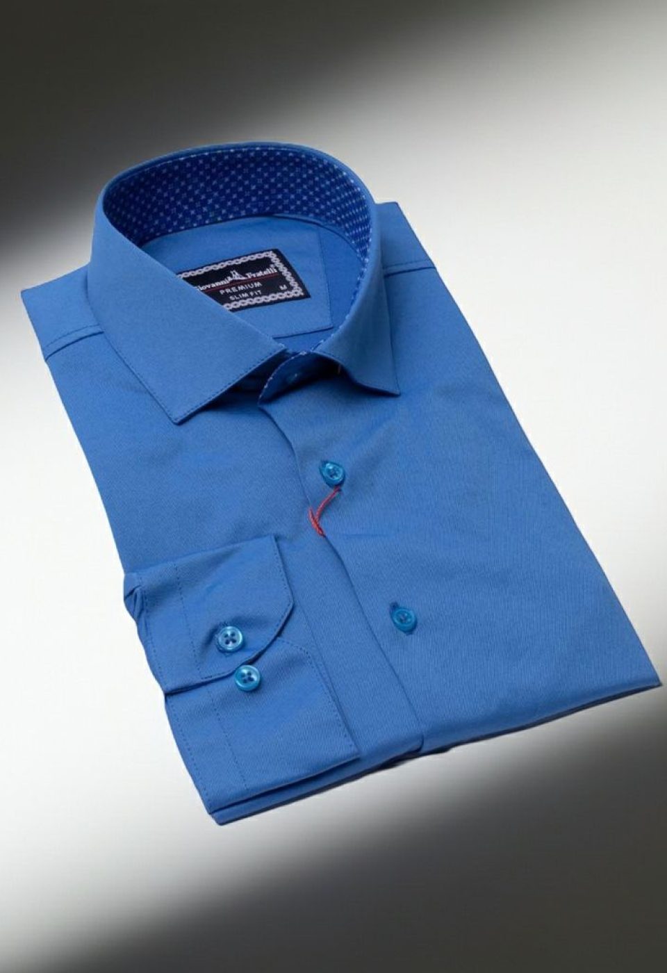 Slim Fit Uzun Kol Düz Renk Saten Erkek Gömlek 3GMK331244008 - Giovanni Fratelli