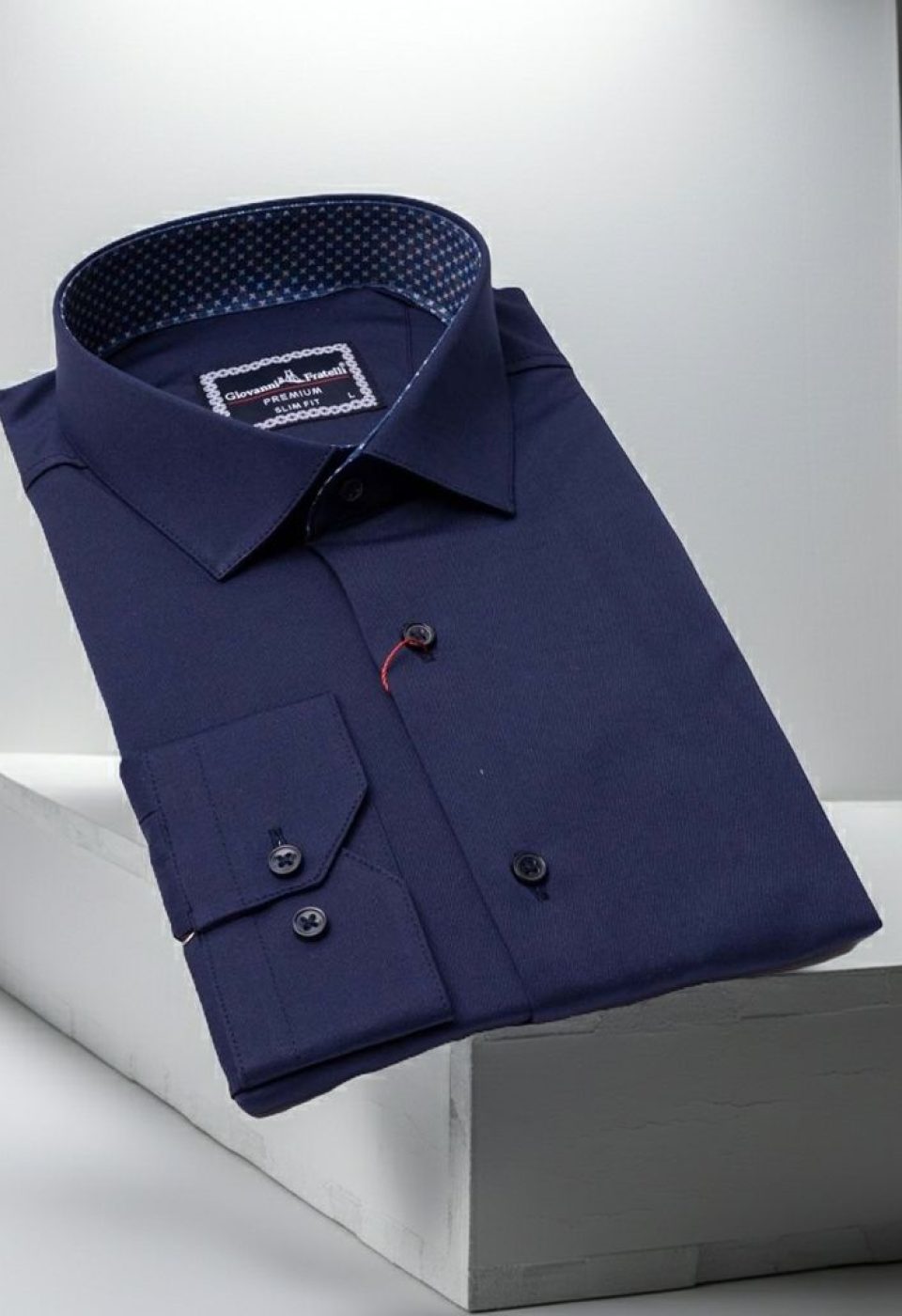 Slim Fit Uzun Kol Düz Renk Saten Erkek Gömlek 3GMK331244010 - Giovanni Fratelli