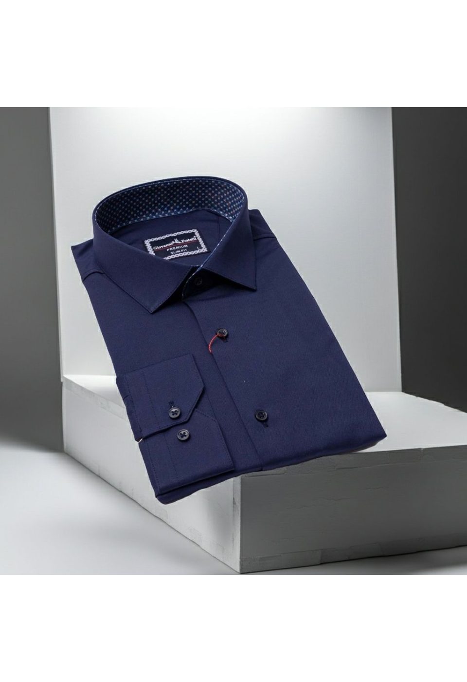 Slim Fit Uzun Kol Düz Renk Saten Erkek Gömlek 3GMK331244010 - Giovanni Fratelli
