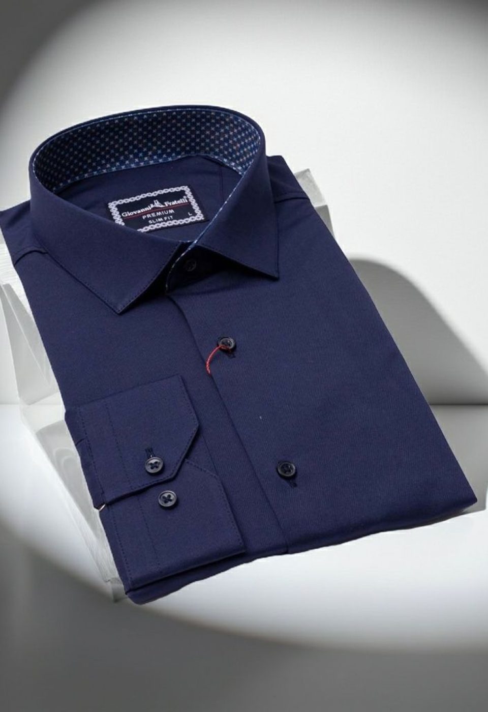 Slim Fit Uzun Kol Düz Renk Saten Erkek Gömlek 3GMK331244010