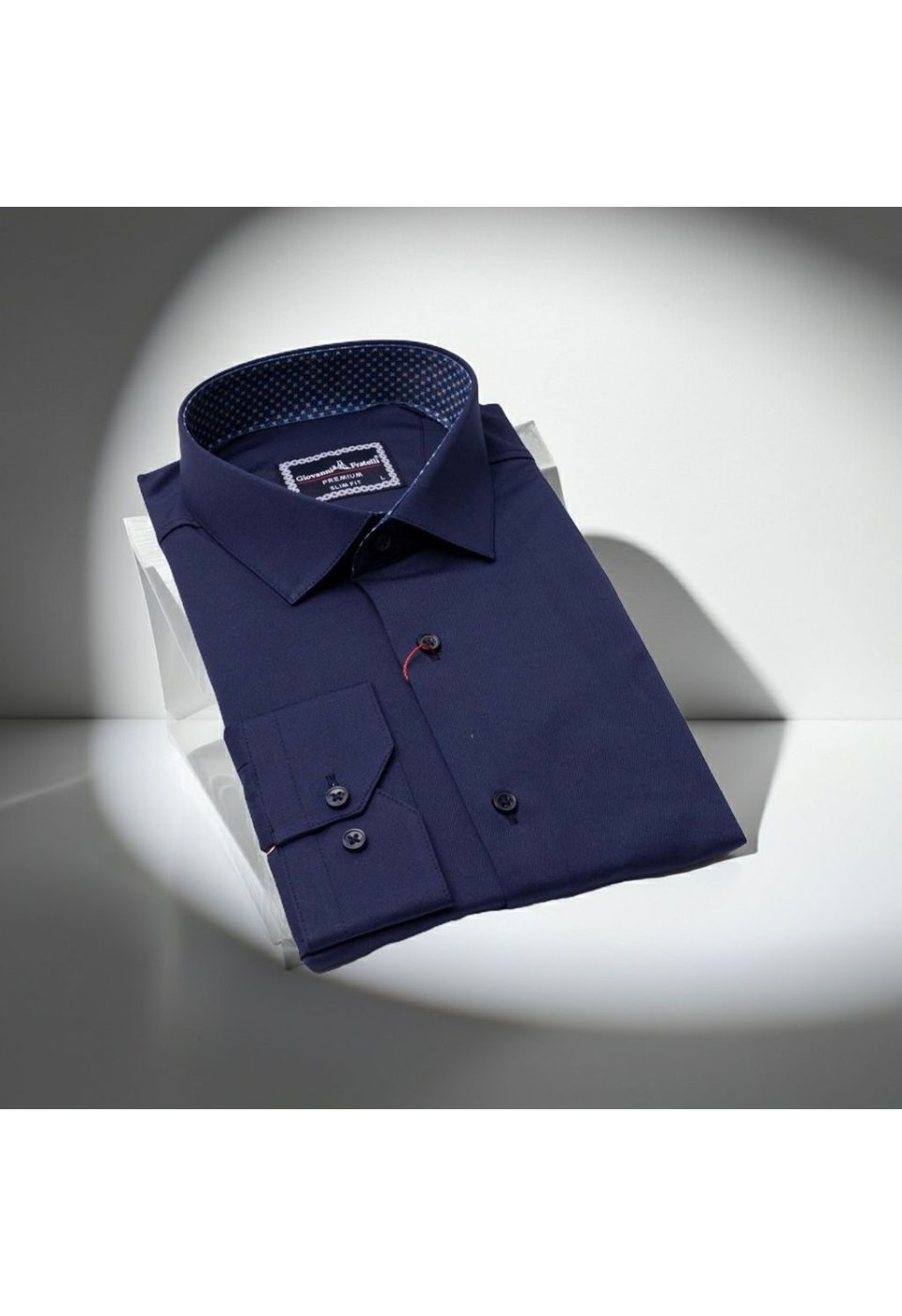Slim Fit Uzun Kol Düz Renk Saten Erkek Gömlek 3GMK331244010 - Giovanni Fratelli