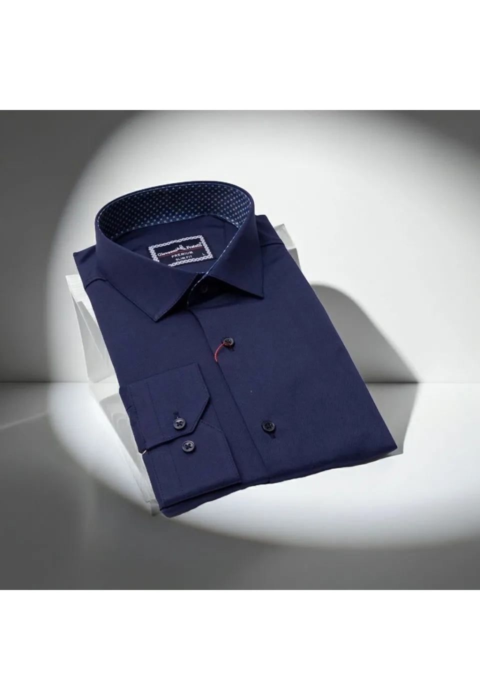 Slim Fit Uzun Kol Düz Renk Saten Erkek Gömlek 3GMK331244010 - Giovanni Fratelli