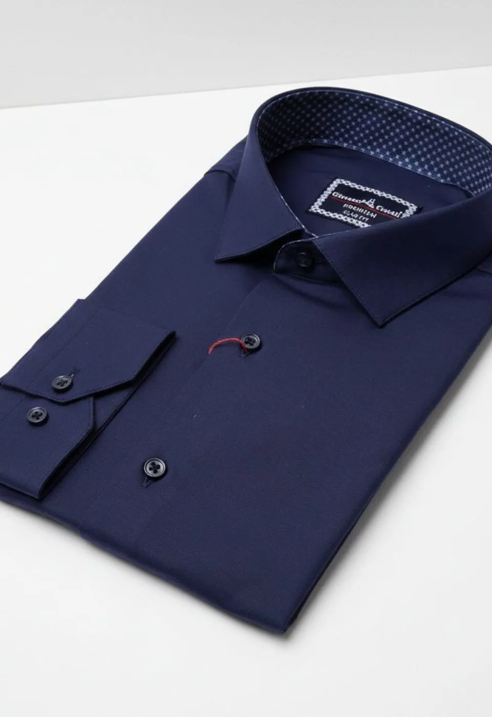 Slim Fit Uzun Kol Düz Renk Saten Erkek Gömlek 3GMK331244010 - Giovanni Fratelli