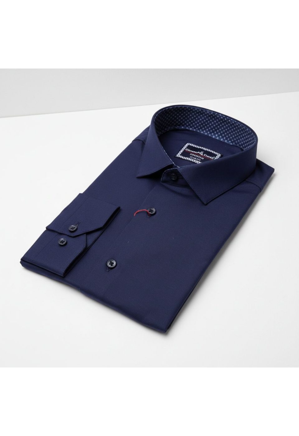 Slim Fit Uzun Kol Düz Renk Saten Erkek Gömlek 3GMK331244010 - Giovanni Fratelli