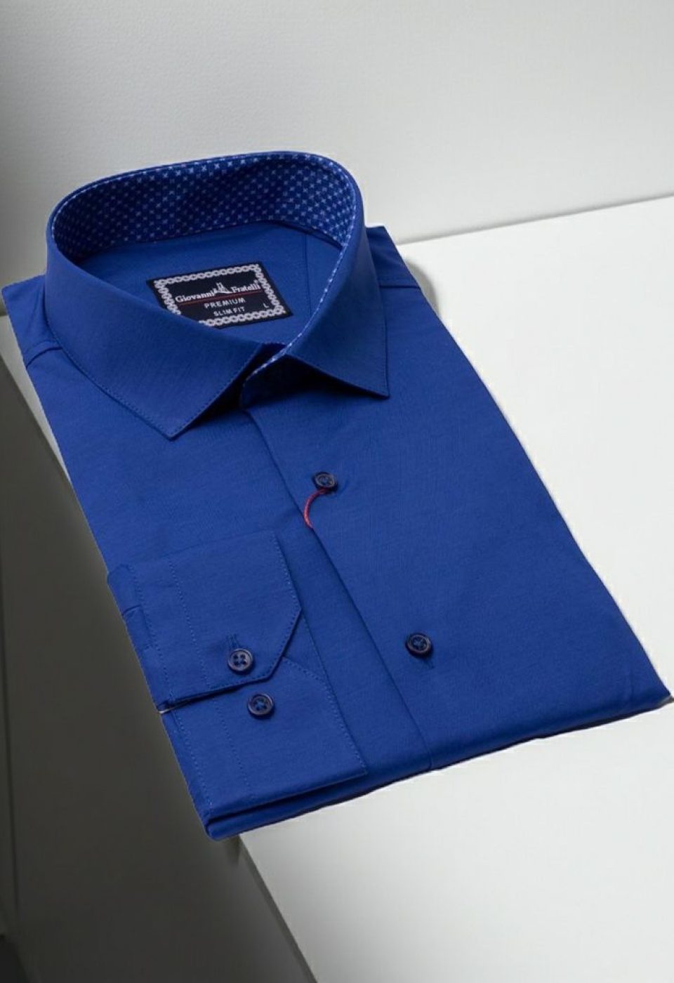 Slim Fit Uzun Kol Düz Renk Saten Erkek Gömlek 3GMK331244012
