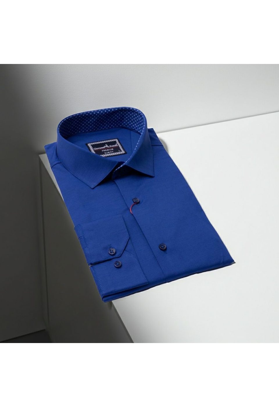 Slim Fit Uzun Kol Düz Renk Saten Erkek Gömlek 3GMK331244012 - Giovanni Fratelli
