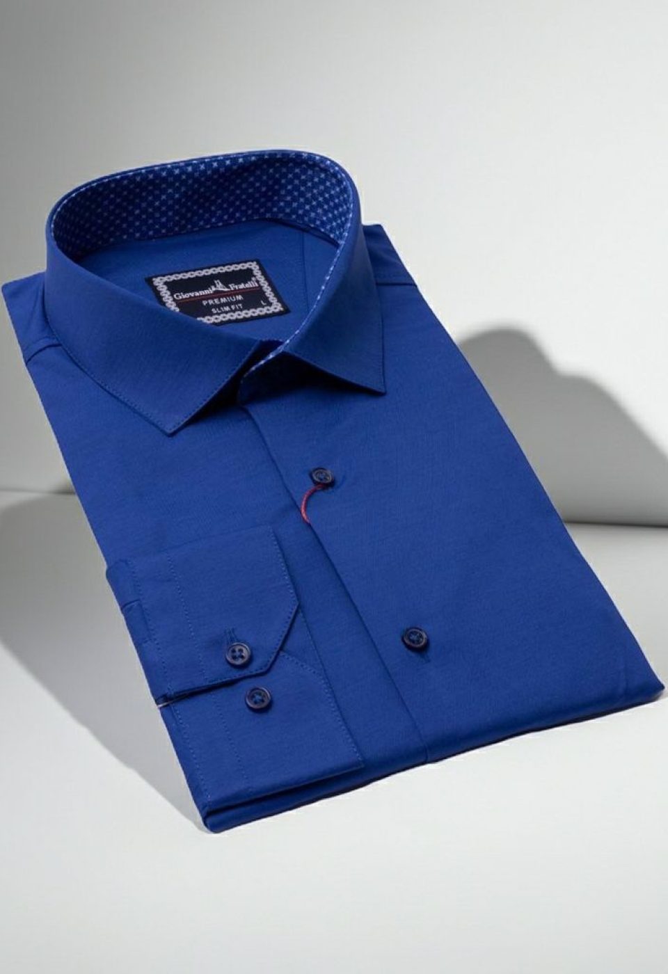 Slim Fit Uzun Kol Düz Renk Saten Erkek Gömlek 3GMK331244012 - Giovanni Fratelli