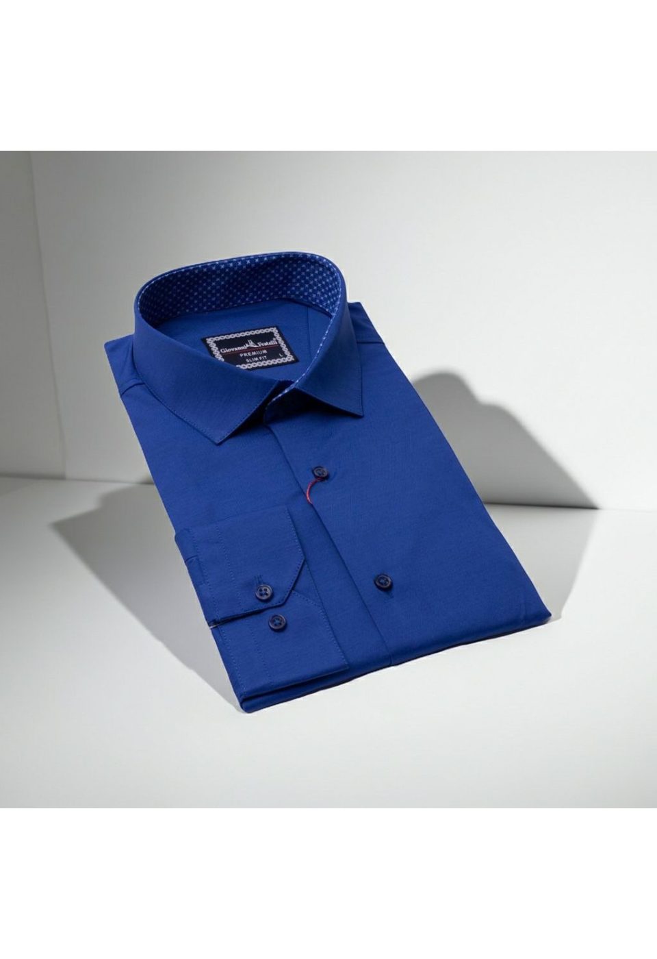 Slim Fit Uzun Kol Düz Renk Saten Erkek Gömlek 3GMK331244012 - Giovanni Fratelli