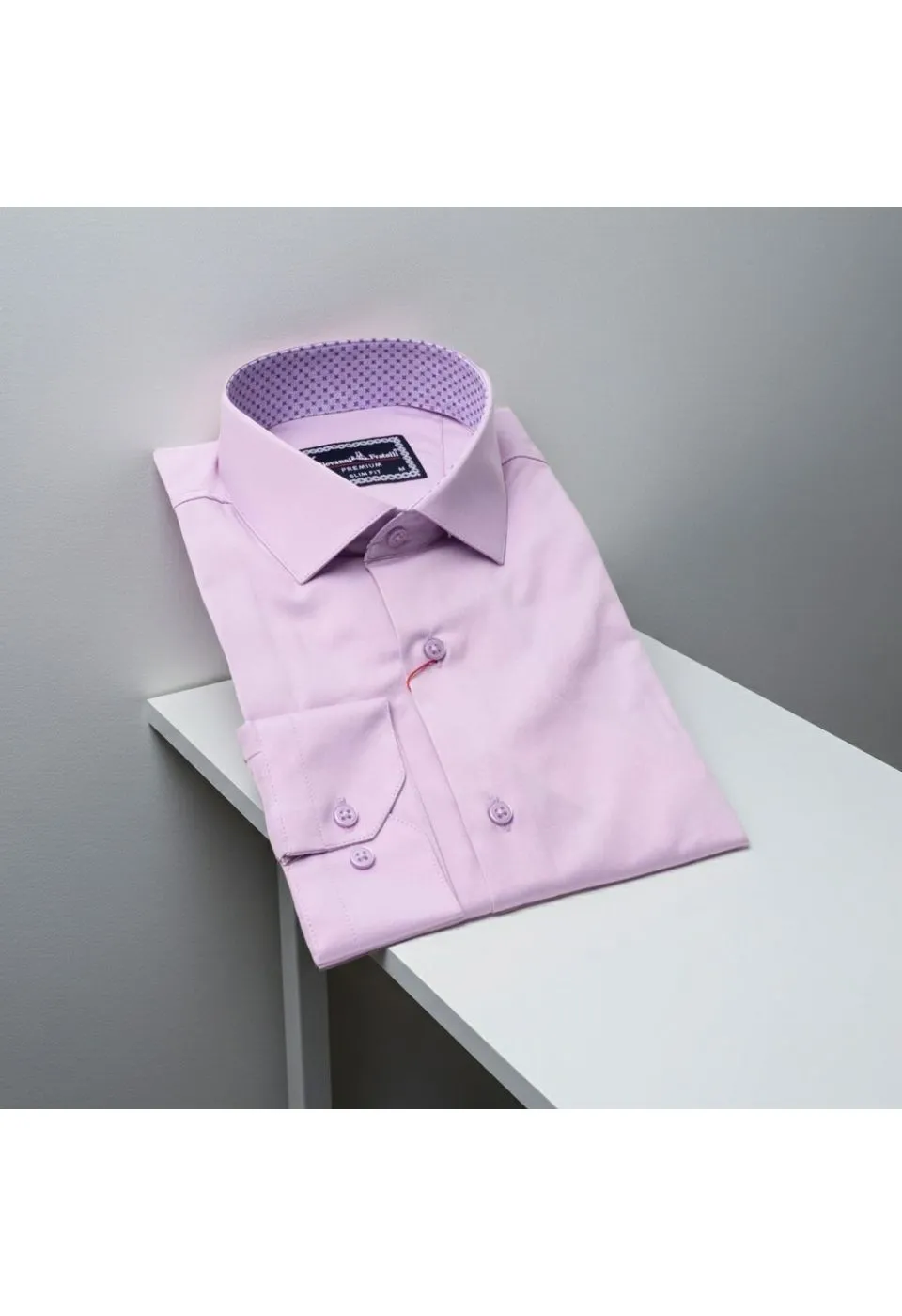 Slim Fit Uzun Kol Düz Renk Saten Erkek Gömlek 3GMK331244013 - Giovanni Fratelli
