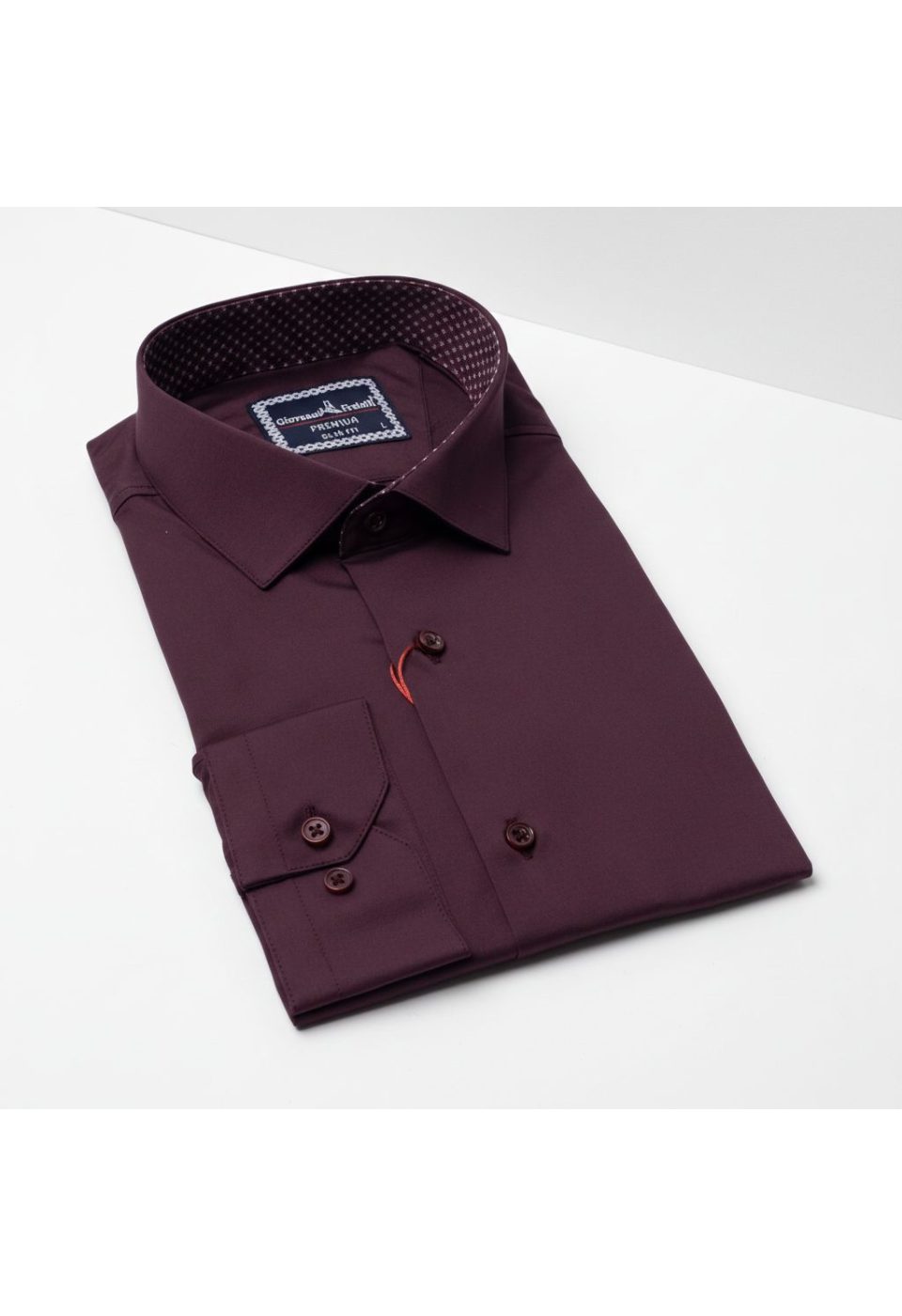 Slim Fit Uzun Kol Düz Renk Saten Erkek Gömlek 3GMK331244014 - Giovanni Fratelli