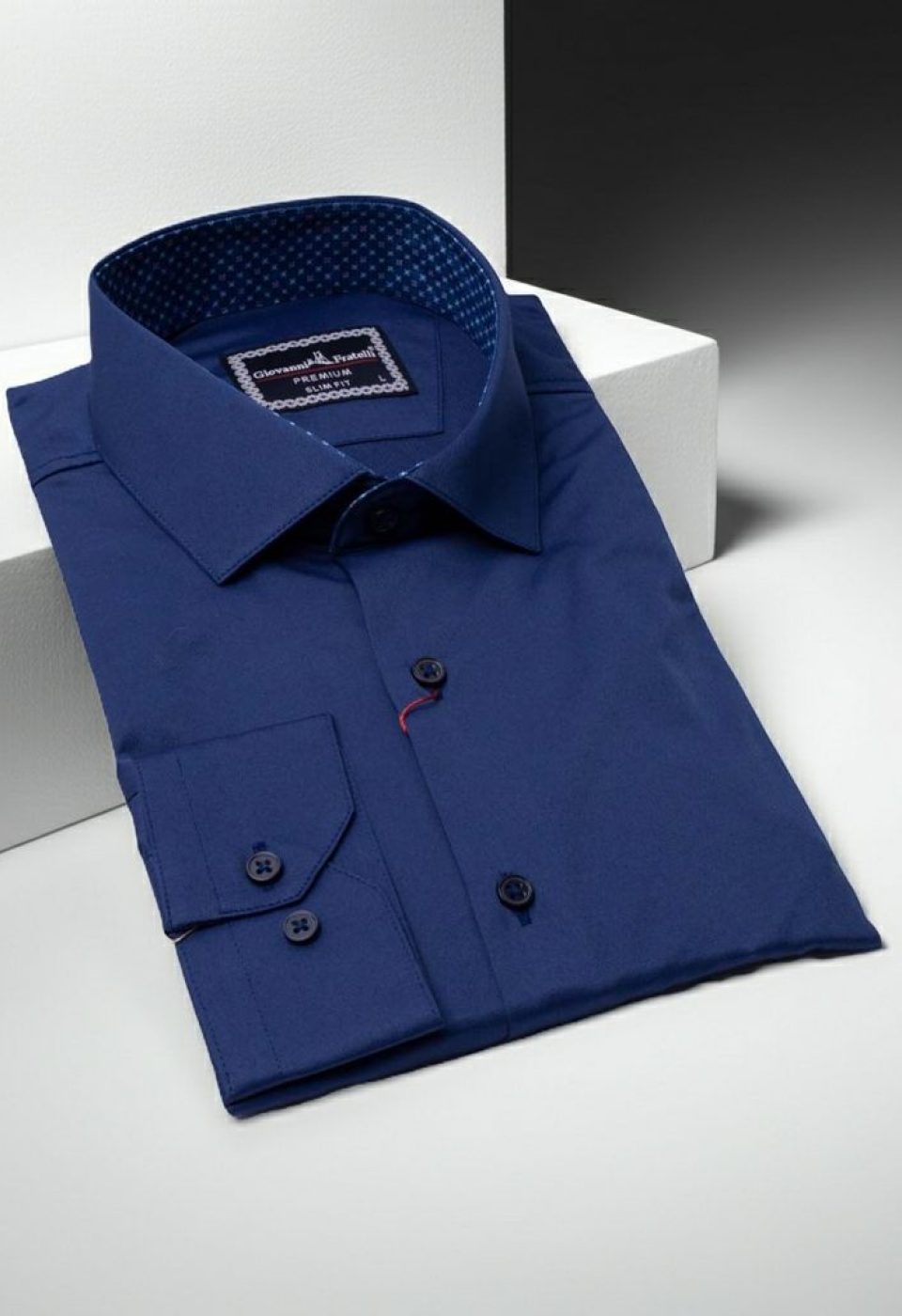 Slim Fit Uzun Kol Düz Renk Saten Erkek Gömlek 3GMK331244019