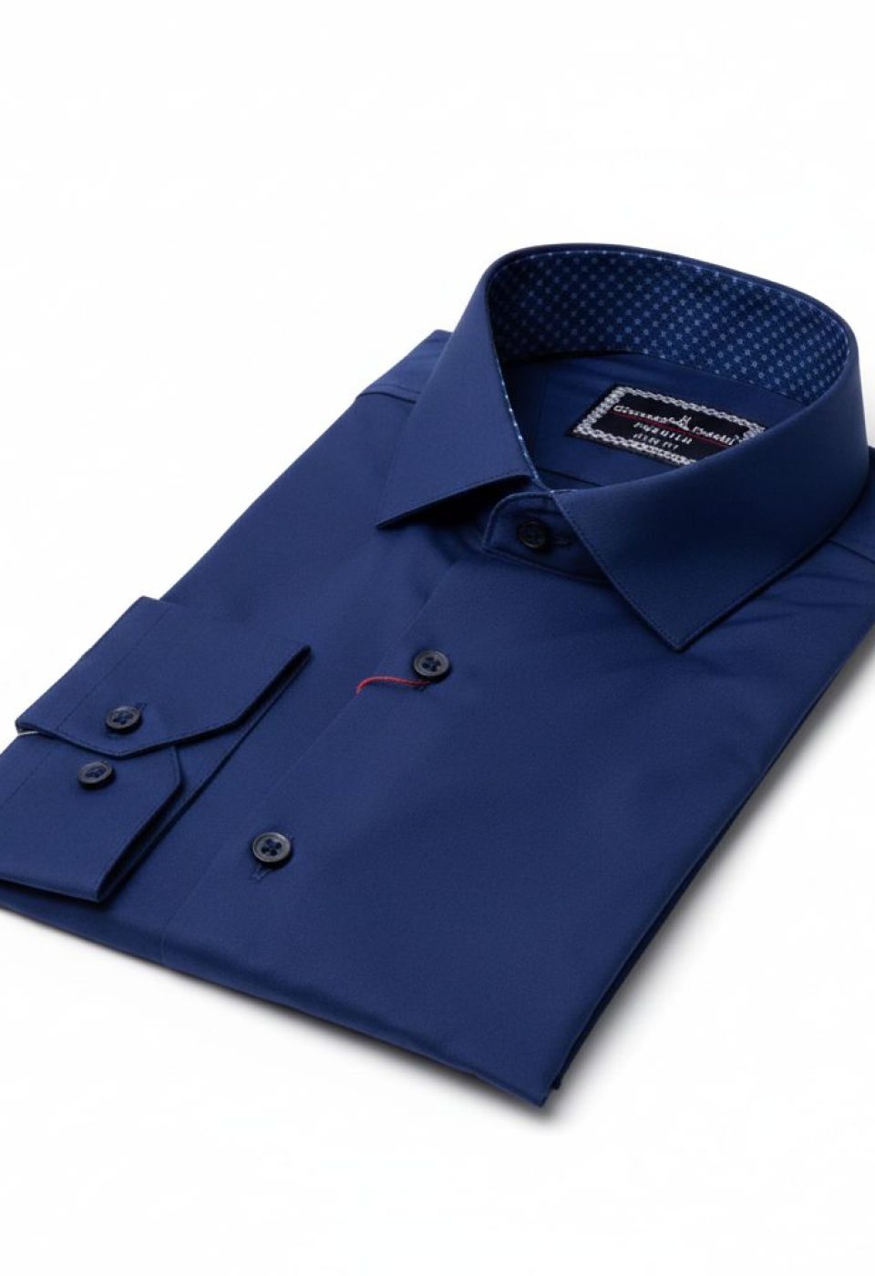 Slim Fit Uzun Kol Düz Renk Saten Erkek Gömlek 3GMK331244019