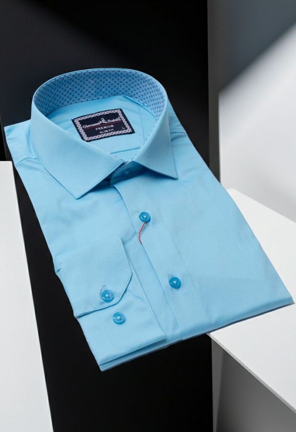 Slim Fit Uzun Kol Düz Renk Saten Erkek Gömlek 3GMK331244020