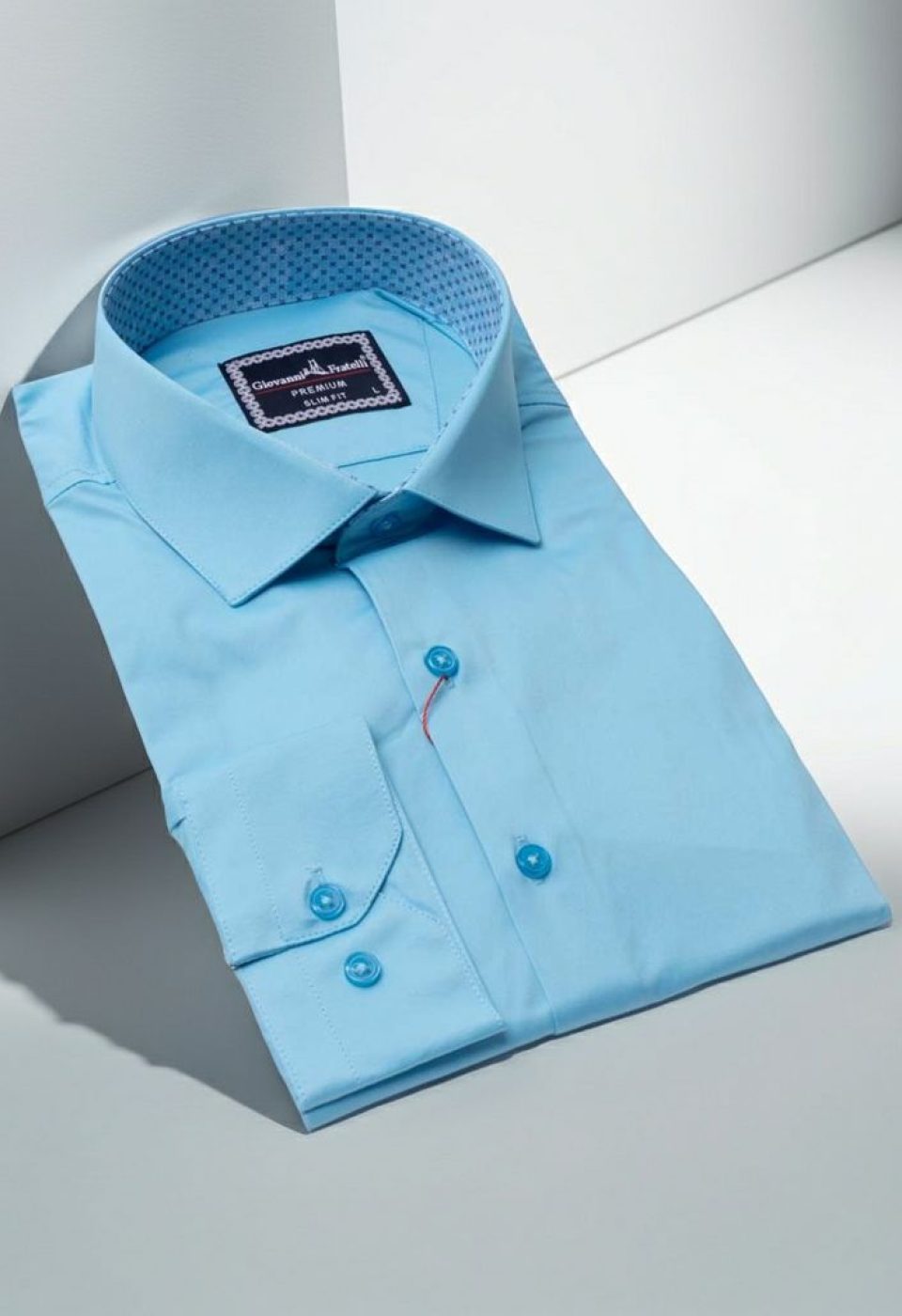 Slim Fit Uzun Kol Düz Renk Saten Erkek Gömlek 3GMK331244020