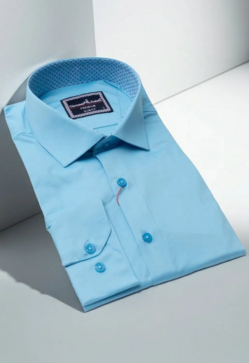 Slim Fit Uzun Kol Düz Renk Saten Erkek Gömlek 3GMK331244020