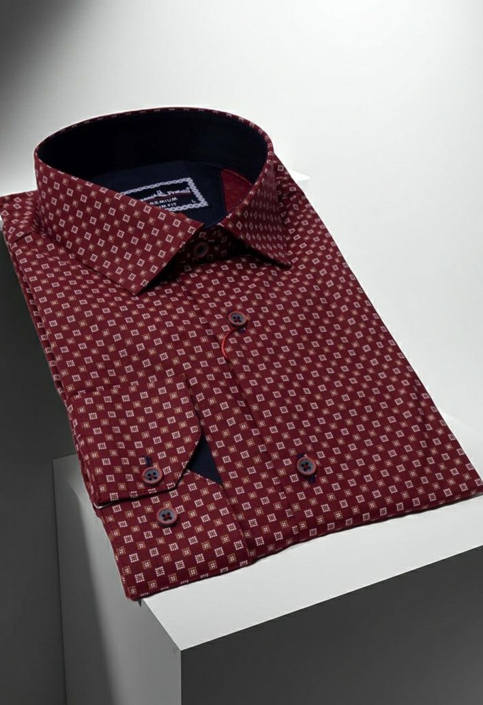 8 Drop Slim Fit Uzun Kol Desenli Erkek Gömlek 3GMK311251002 - Giovanni Fratelli