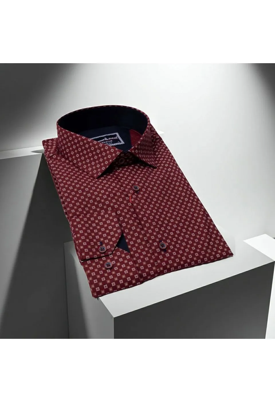 8 Drop Slim Fit Uzun Kol Desenli Erkek Gömlek 3GMK311251002 - Giovanni Fratelli