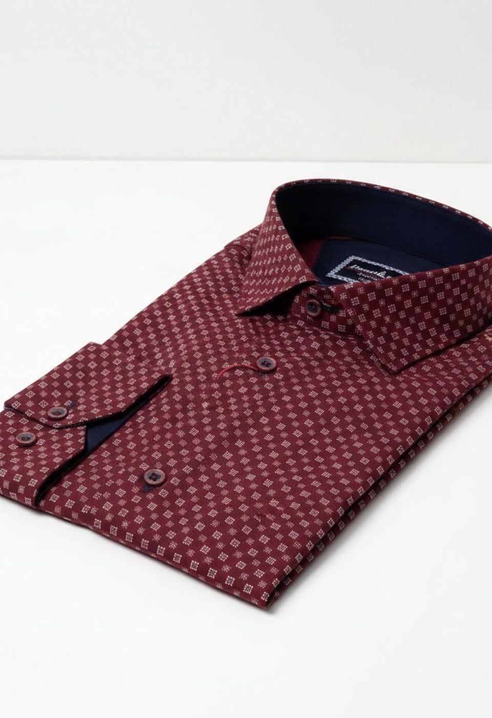 8 Drop Slim Fit Uzun Kol Desenli Erkek Gömlek 3GMK311251002