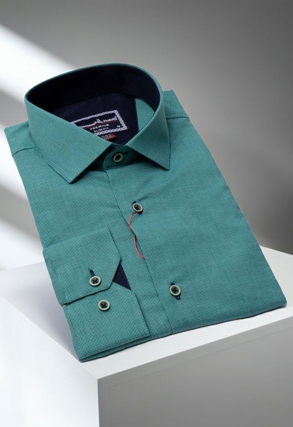 8 Drop Slim Fit Uzun Kol Desenli Erkek Gömlek 3GMK311252003