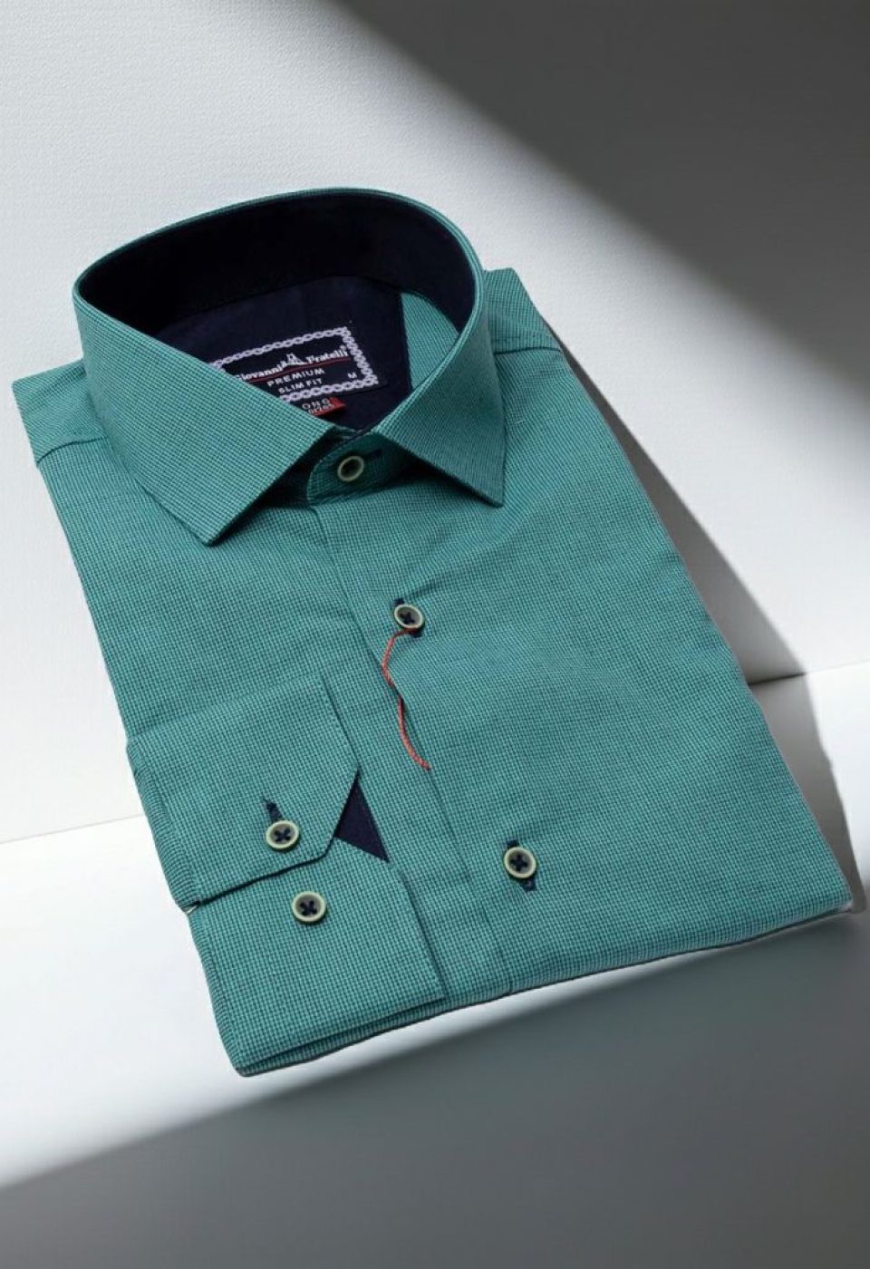 8 Drop Slim Fit Uzun Kol Desenli Erkek Gömlek 3GMK311252003 - Giovanni Fratelli