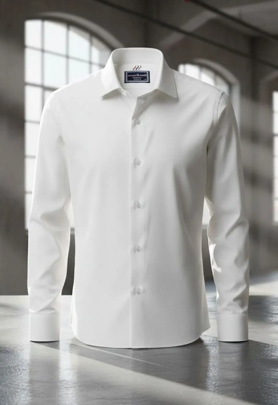 Slim Fit Uzun Kol Düz Renk Saten Erkek Gömlek 3GMK321255002