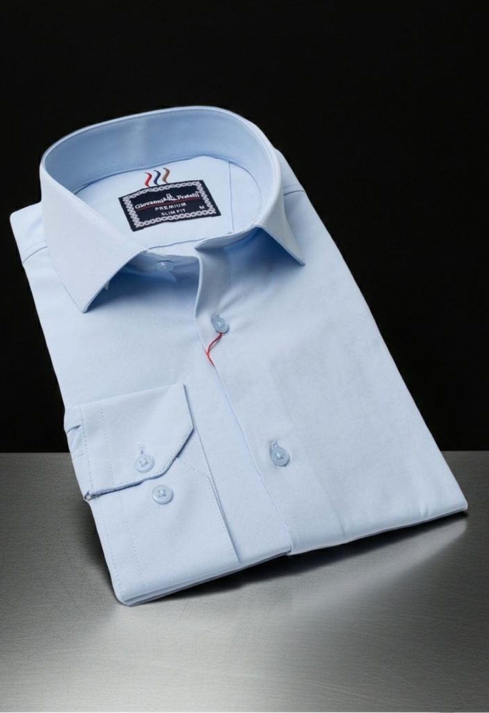 Slim Fit Uzun Kol Düz Renk Saten Erkek Gömlek 3GMK321255003 - Giovanni Fratelli