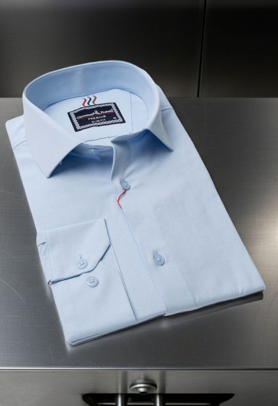 Slim Fit Uzun Kol Düz Renk Saten Erkek Gömlek 3GMK321255003 - Giovanni Fratelli