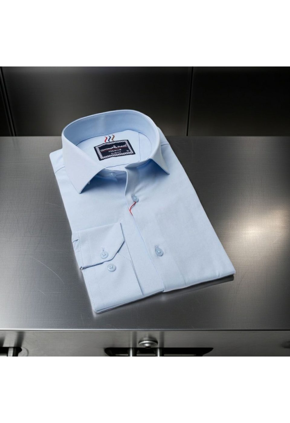 Slim Fit Uzun Kol Düz Renk Saten Erkek Gömlek 3GMK321255003 - Giovanni Fratelli