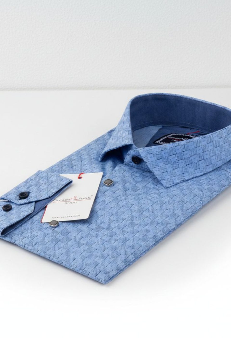 Slim Fit Uzun Kol Desenli Erkek Gömlek 3GMK311256004