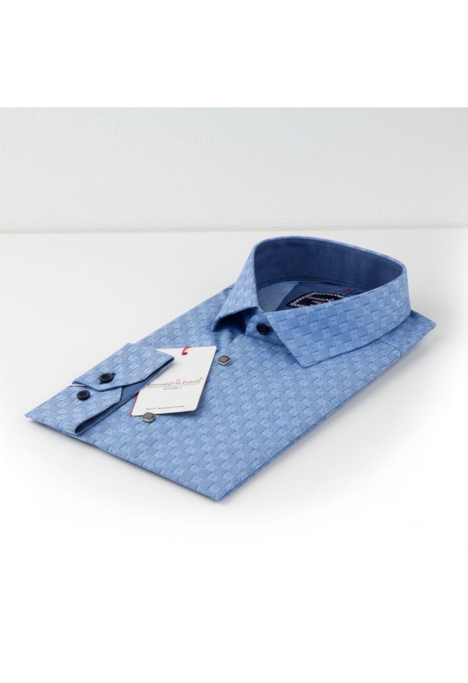 Slim Fit Uzun Kol Desenli Erkek Gömlek 3GMK311256004 - Giovanni Fratelli