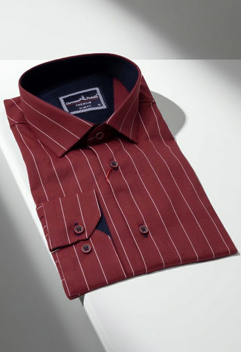 Slim Fit Uzun Kol Desenli Erkek Gömlek 3GMK311267005