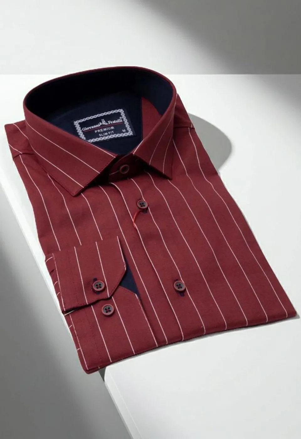 Slim Fit Uzun Kol Desenli Erkek Gömlek 3GMK311267005