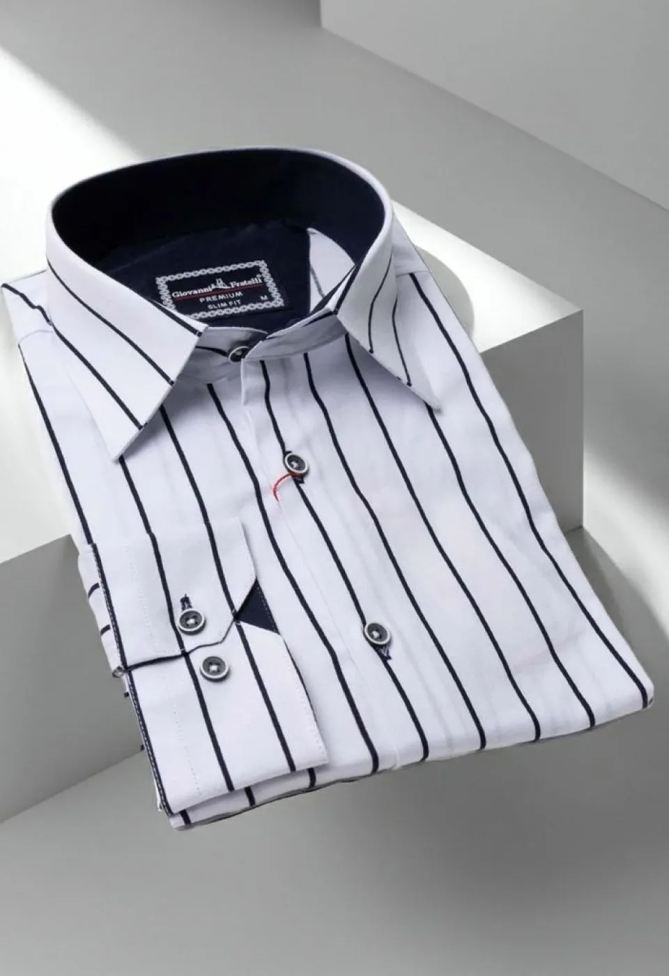 Slim Fit Uzun Kol Desenli Erkek Gömlek 3GMK311268001 - Giovanni Fratelli