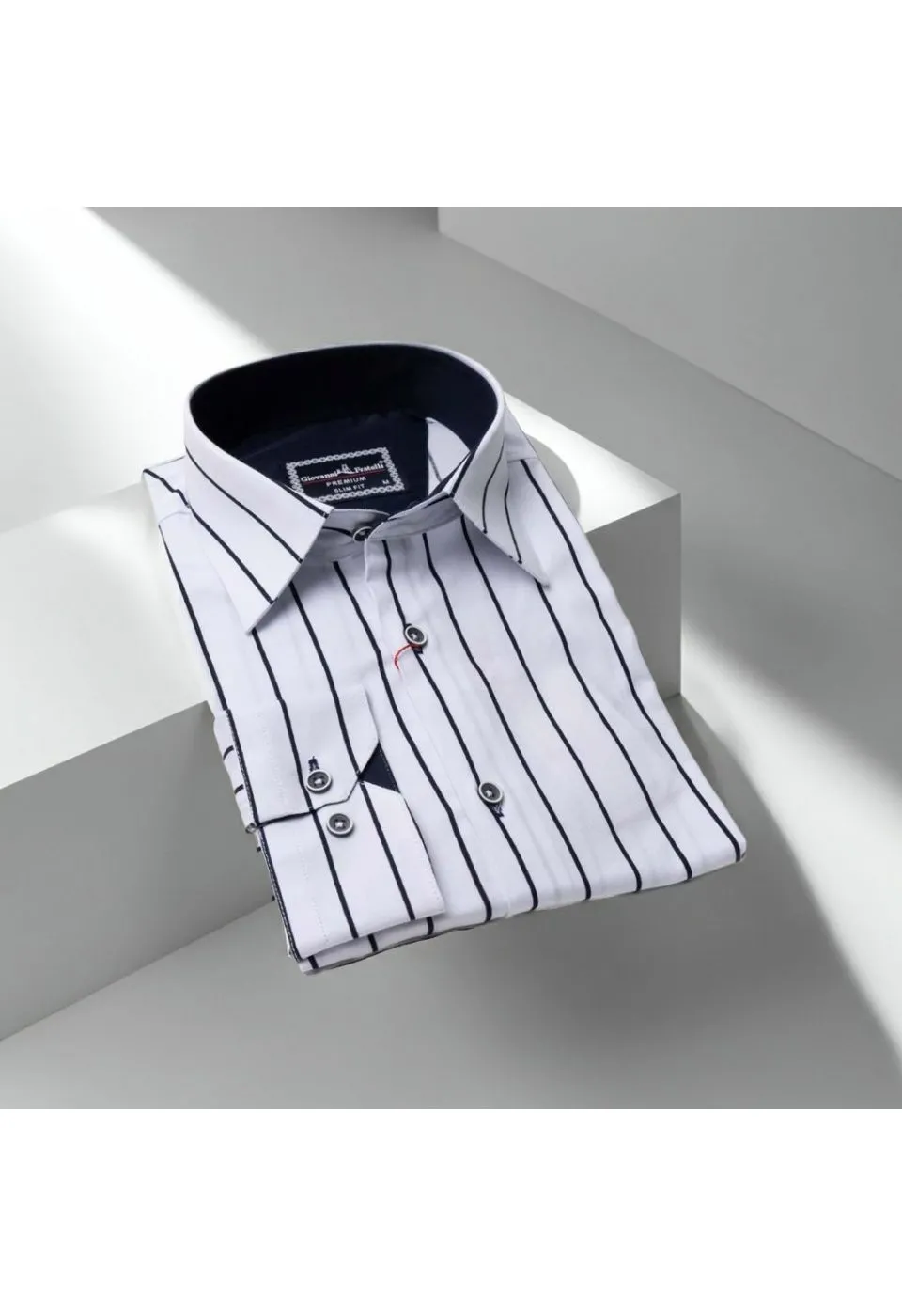 Slim Fit Uzun Kol Desenli Erkek Gömlek 3GMK311268001 - Giovanni Fratelli