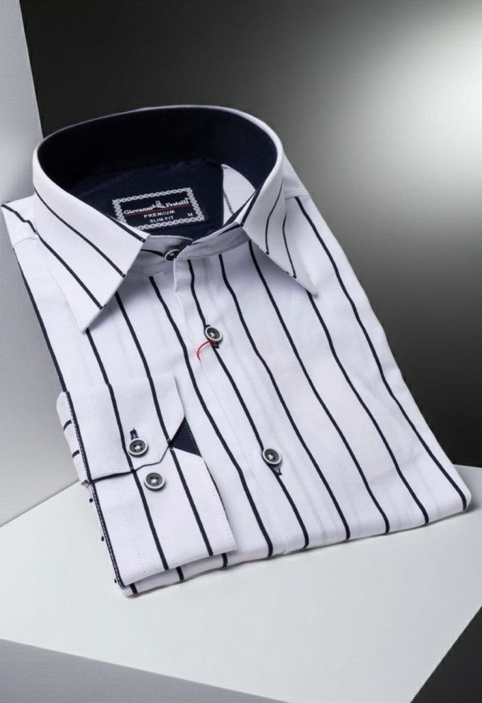 Slim Fit Uzun Kol Desenli Erkek Gömlek 3GMK311268001