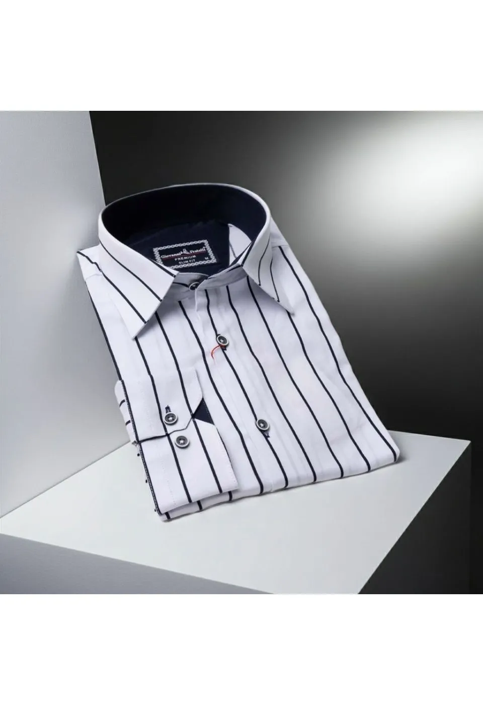 Slim Fit Uzun Kol Desenli Erkek Gömlek 3GMK311268001 - Giovanni Fratelli