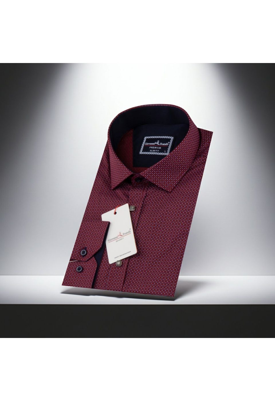 Slim Fit Uzun Kol Desenli Erkek Gömlek 3GMK311274004 - Giovanni Fratelli
