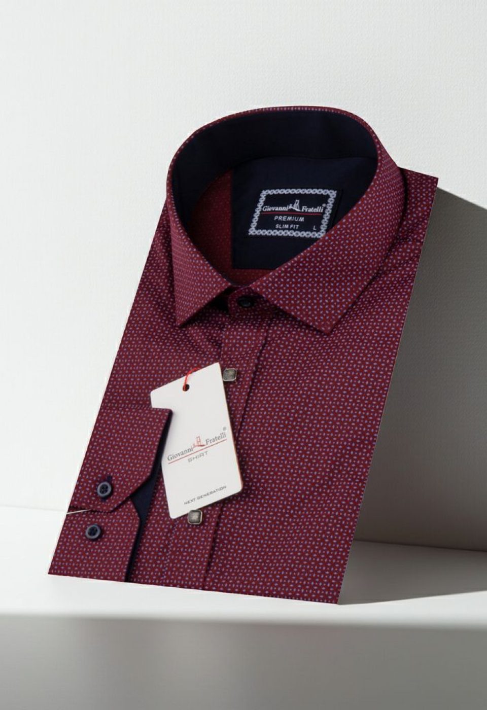 Slim Fit Uzun Kol Desenli Erkek Gömlek 3GMK311274004