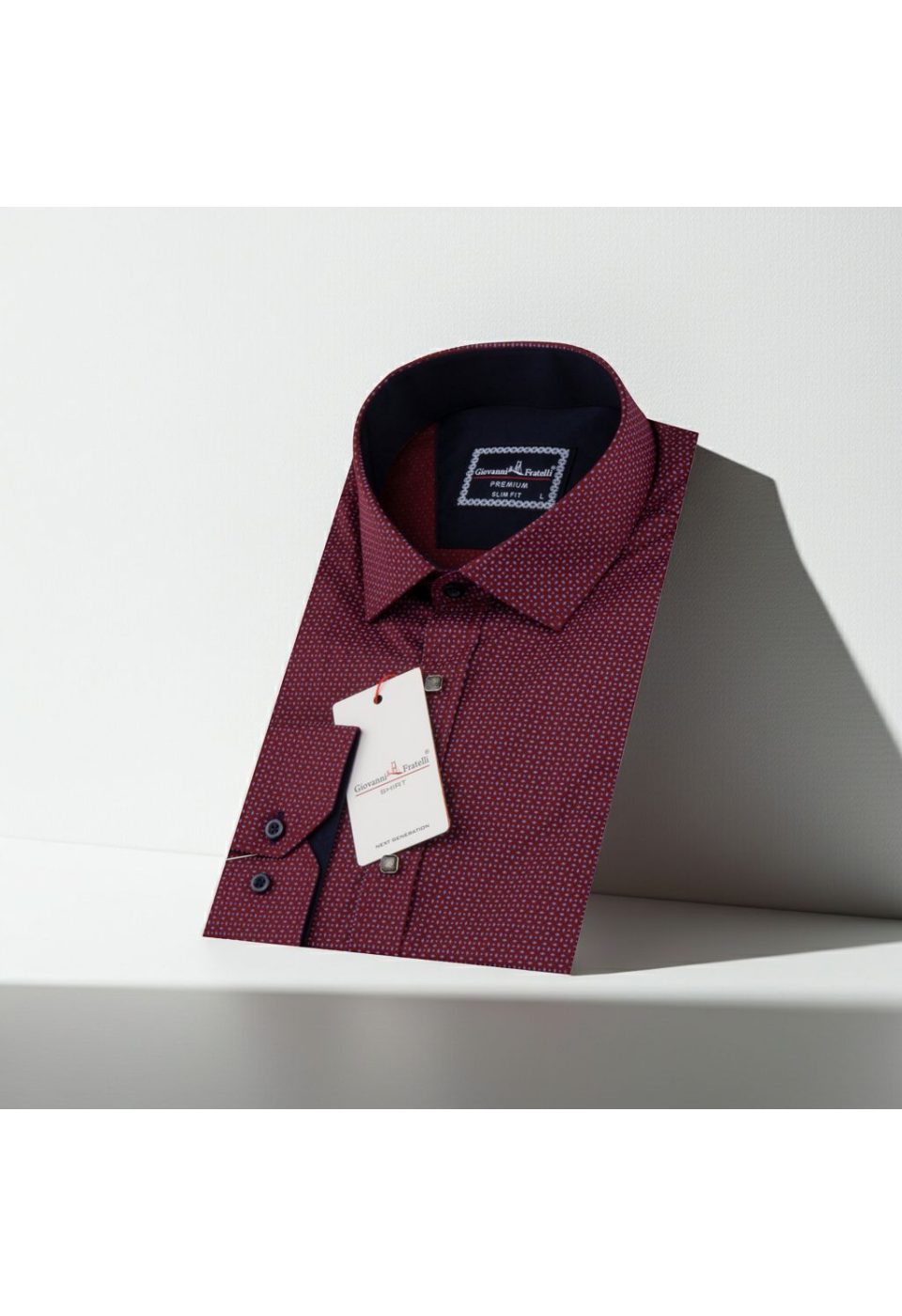Slim Fit Uzun Kol Desenli Erkek Gömlek 3GMK311274004 - Giovanni Fratelli