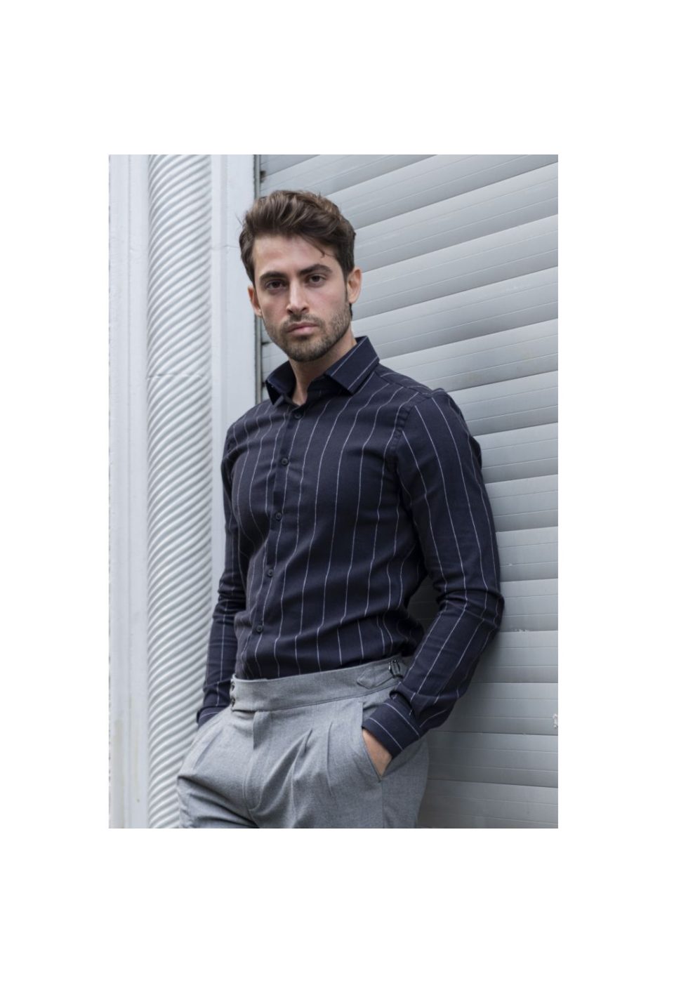 Slim Fit Uzun Kol Desenli Erkek Gömlek 3GMK311279010 - Giovanni Fratelli
