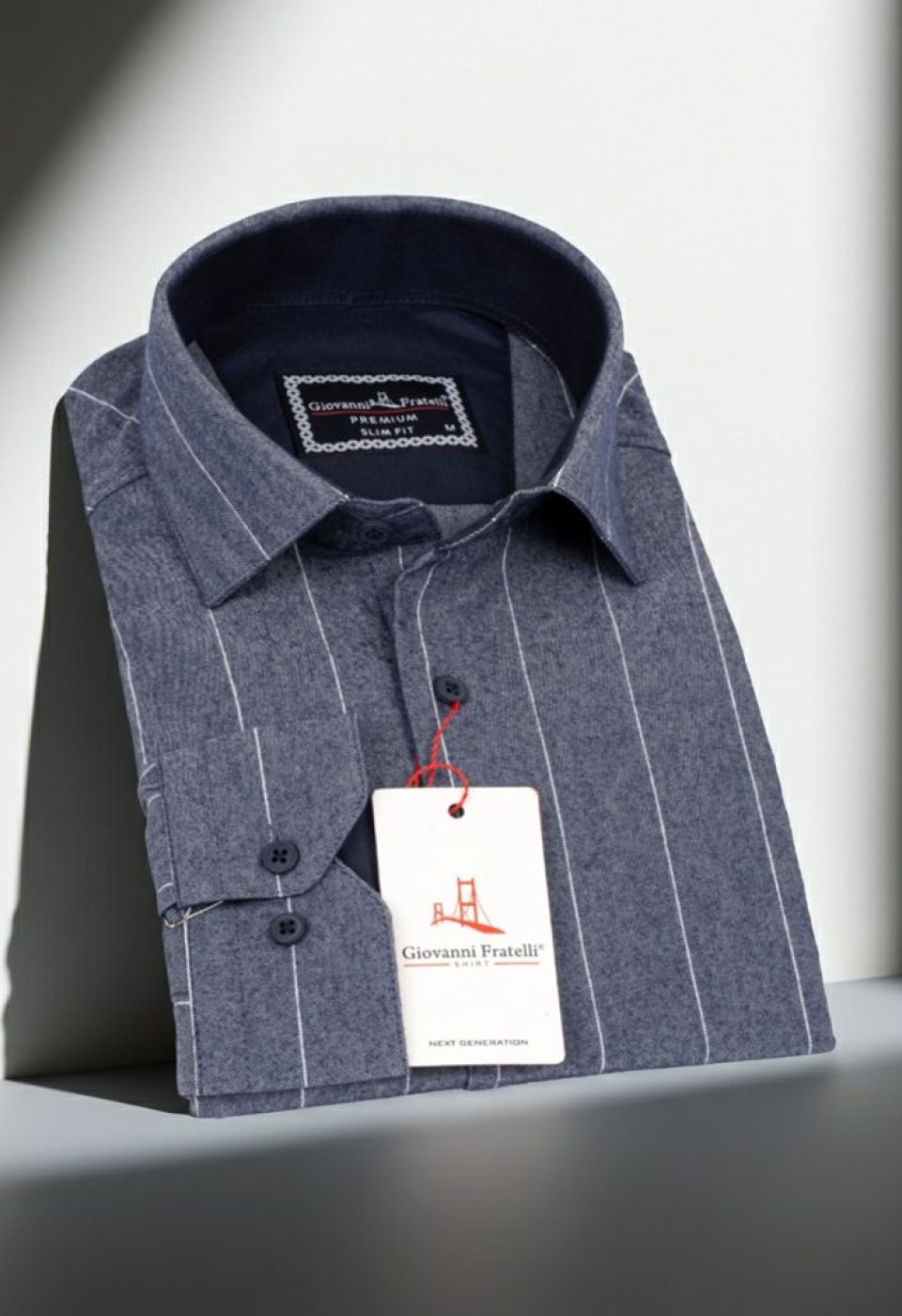 Slim Fit Uzun Kol Desenli Erkek Gömlek 3GMK311279011