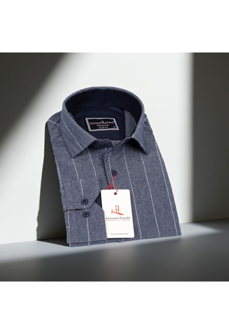Slim Fit Uzun Kol Desenli Erkek Gömlek 3GMK311279011 - Giovanni Fratelli